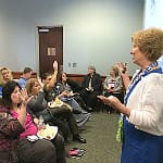 teachers meeting trauma program presentation